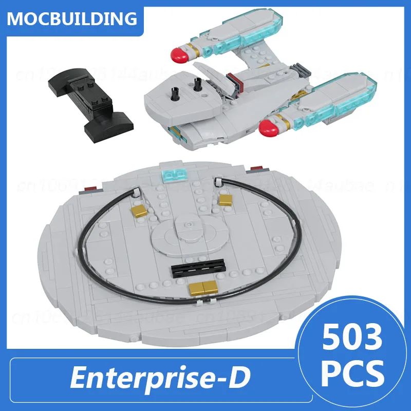 Enterprise-D Model Moc Building Blocks Diy Assemble Bricks Space Educational Creative Collection Toys Display Xmas Gifts 503PCS