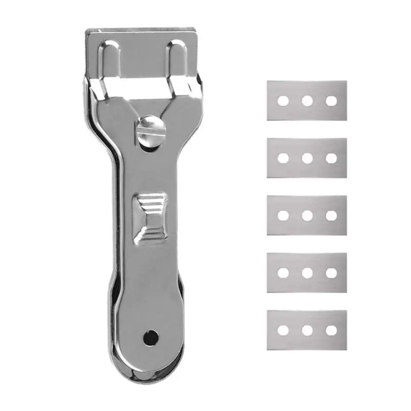 Stainless Steel Multifunction Glass Ceramic Hob Scraper Cleaner Remover with Blades For Cleaning Oven Cooker Tools Utility Knife