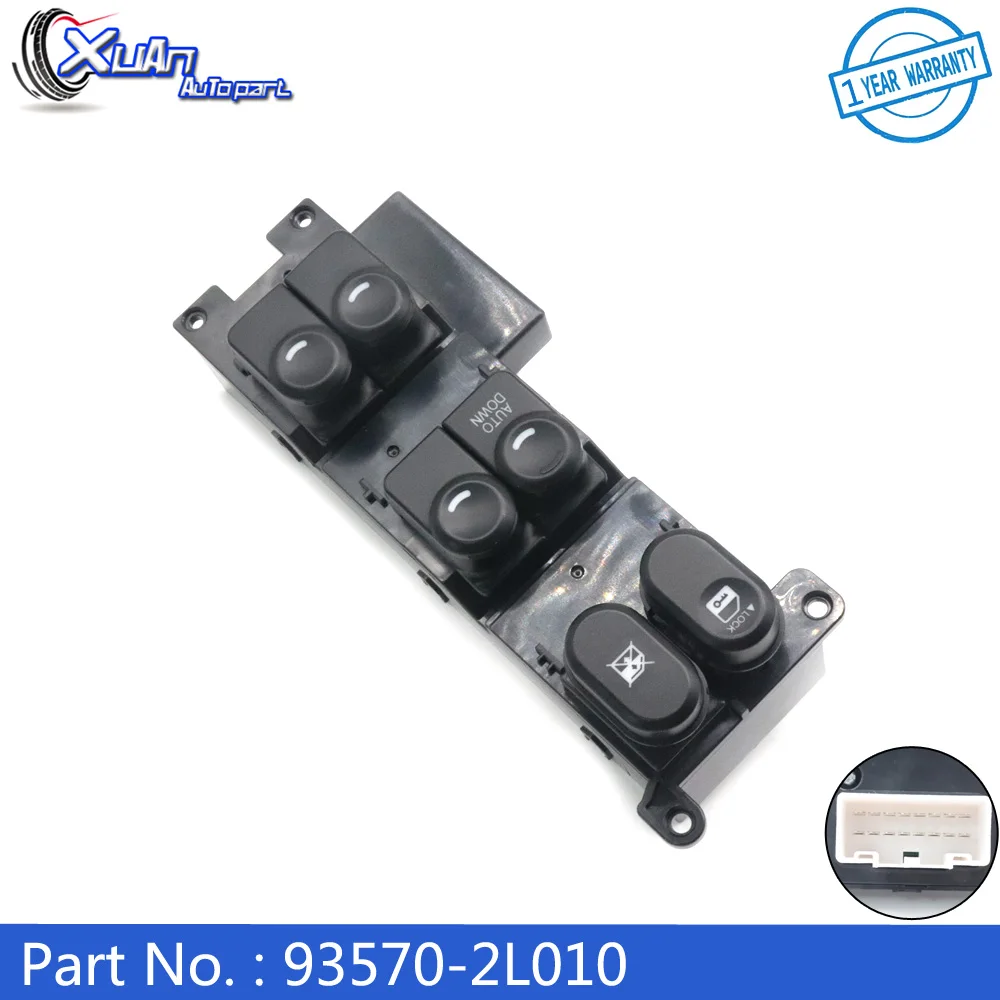 XUAN Auto Down Front Left Side Car Power Window Control Switch Button 93570-2L010 For 08-11 Hyundai i30 i30cw Elantra 935702L010