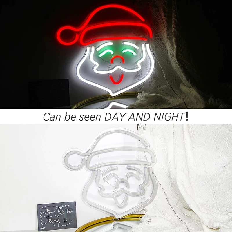 USB LED Luminous Neon Light com interruptor, Party Art Night Light, Decoração de Natal, Decoração do quarto, 2023