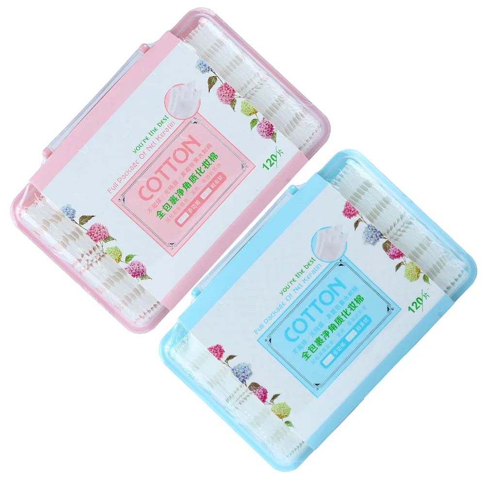 2 กล่อง PCS ผ้าฝ้ายนุ่มทิ้งแต่งหน้า Remover เครื่องมือ Skincare ปฏิบัติผ้าฝ้ายน้ําหนักเบา