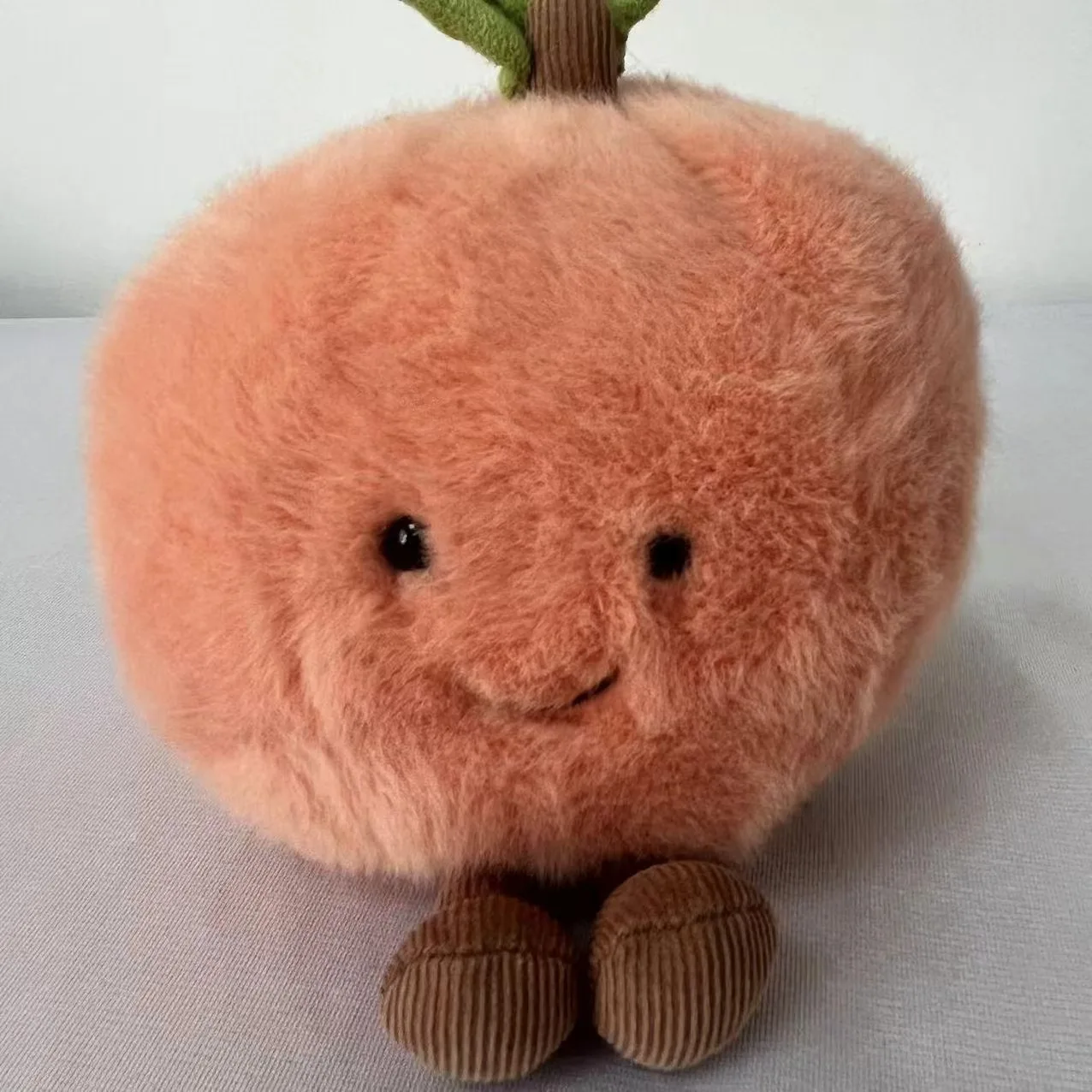 Frutas quentes pêssego com pernas boneca kawaii com pernas rosto sorridente fruta figurado cosplay almofada sofá decoração crianças presentes de aniversário