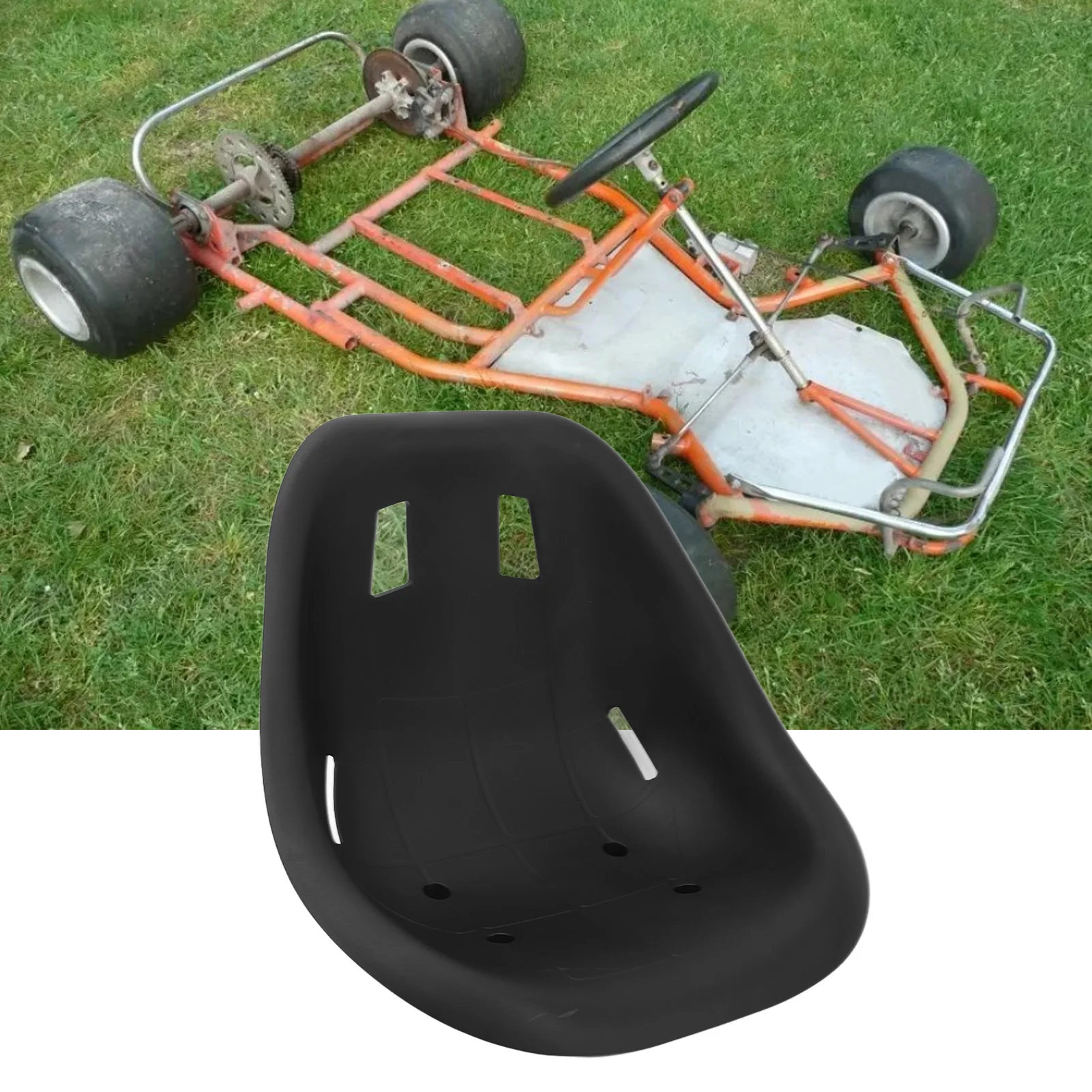 Ergonomic Seat Backrest Saddle ABS Heavy Duty Shockproof Comfortable Universal Fit for Go Kart Drift Balance Bike Modification view 6