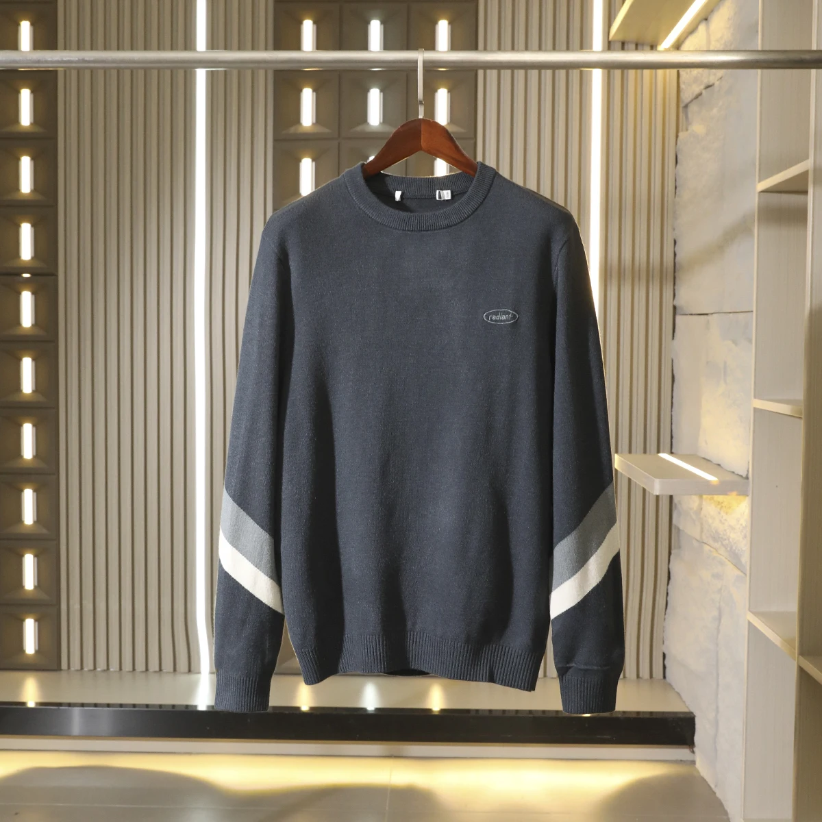 

Удобный мужской вязаный свитер с круглым вырезом, мягкий, пушистый, осенне-зимний, повседневный, модный, в деловом стиле, с длинными рукавами