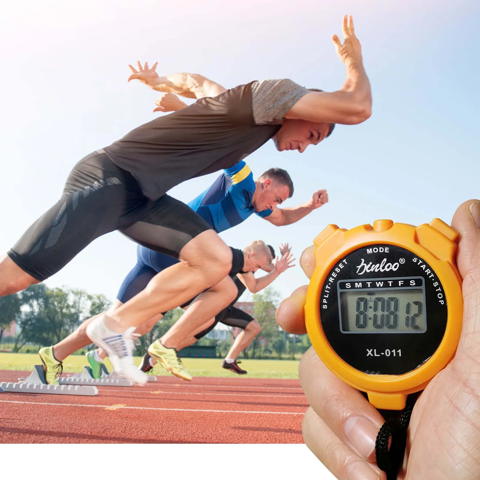 Electronic Digital Stopwatch Timers With Stop and Restart Function Countdown Design Suitable for Running Training