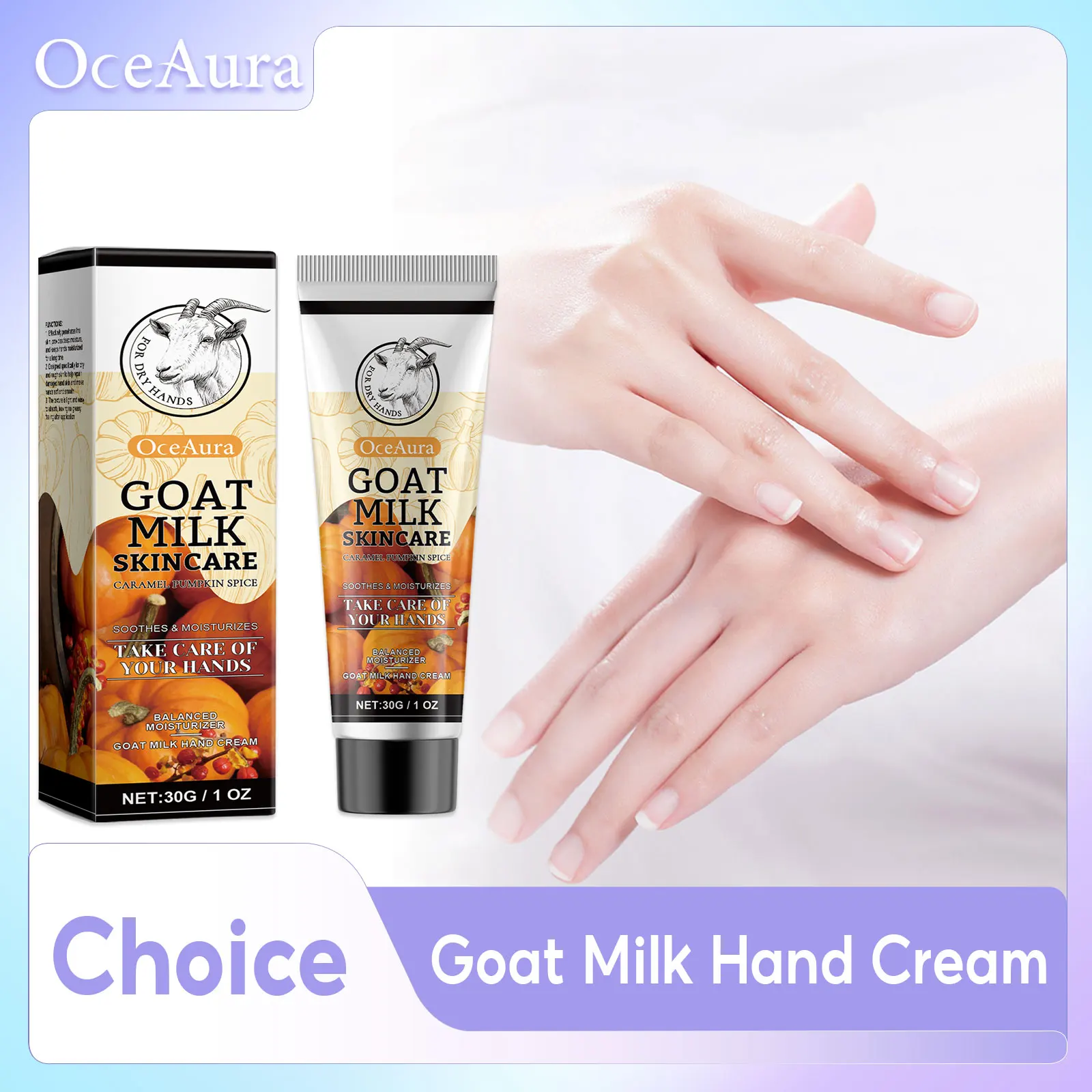 Goat Milk Nourishing Hand Cream Hydrating Brightening Hands Skin Care Products Anti Dry Cracking Repair Lotion Hand Moisturizer