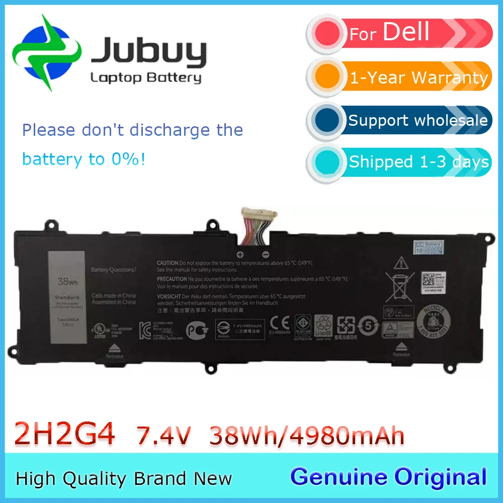 2H2G4 7.4V 38Wh Original Laptop Battery for Dell 11 Pro 7140 Tablet 21CP5/63/105 2217-2548