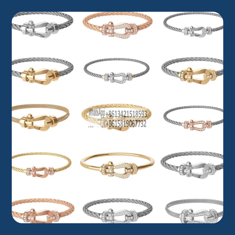 

High-quality and Fashionable 925 Silver Fd Horseshoe Bracelet for Women, A Colorful and Luxurious Daily Wear