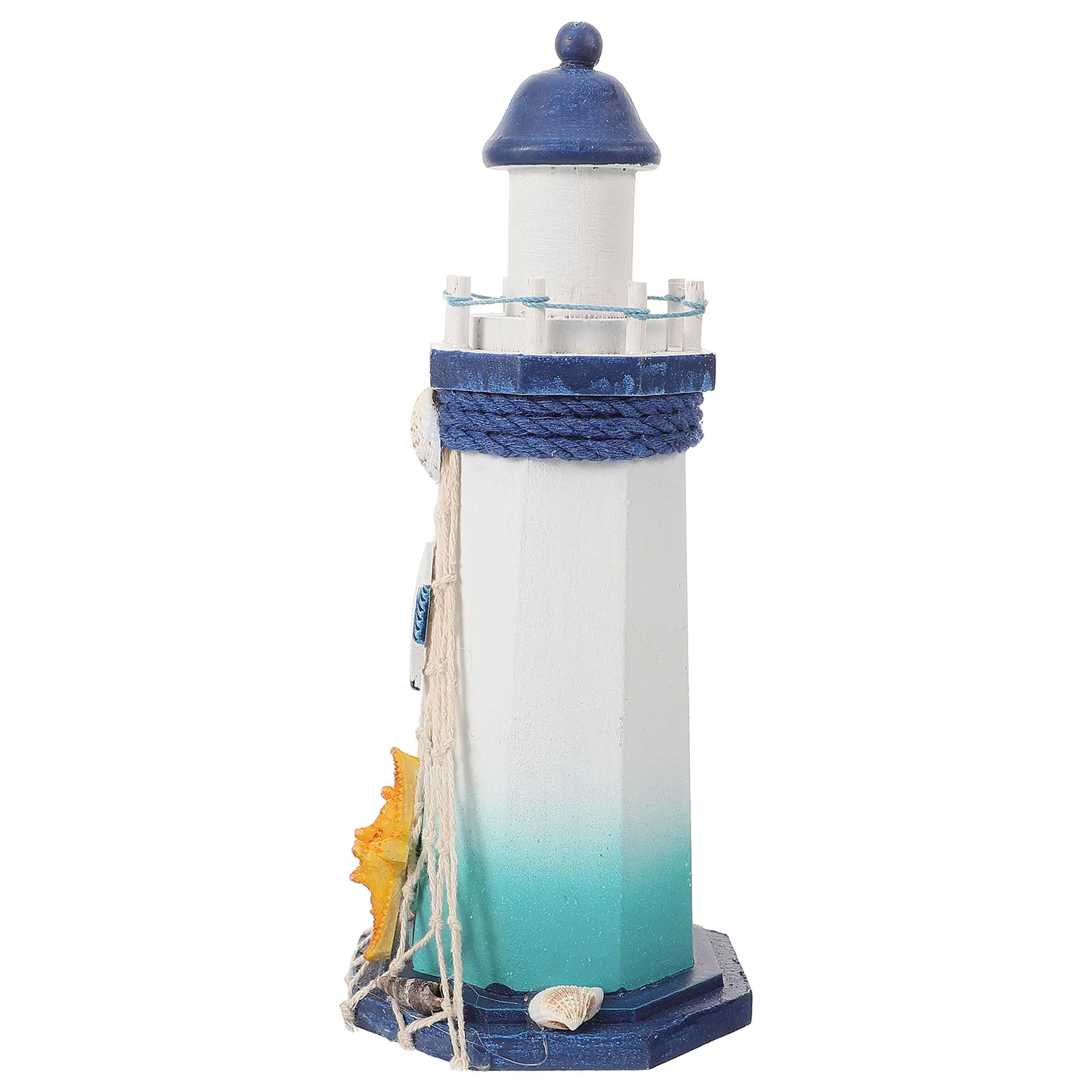 

Wooden Lighthouse Decor Nautical Themed Home Adornment Desktop Ornament Mediterranean Style Mini Lighthouse Decoration For