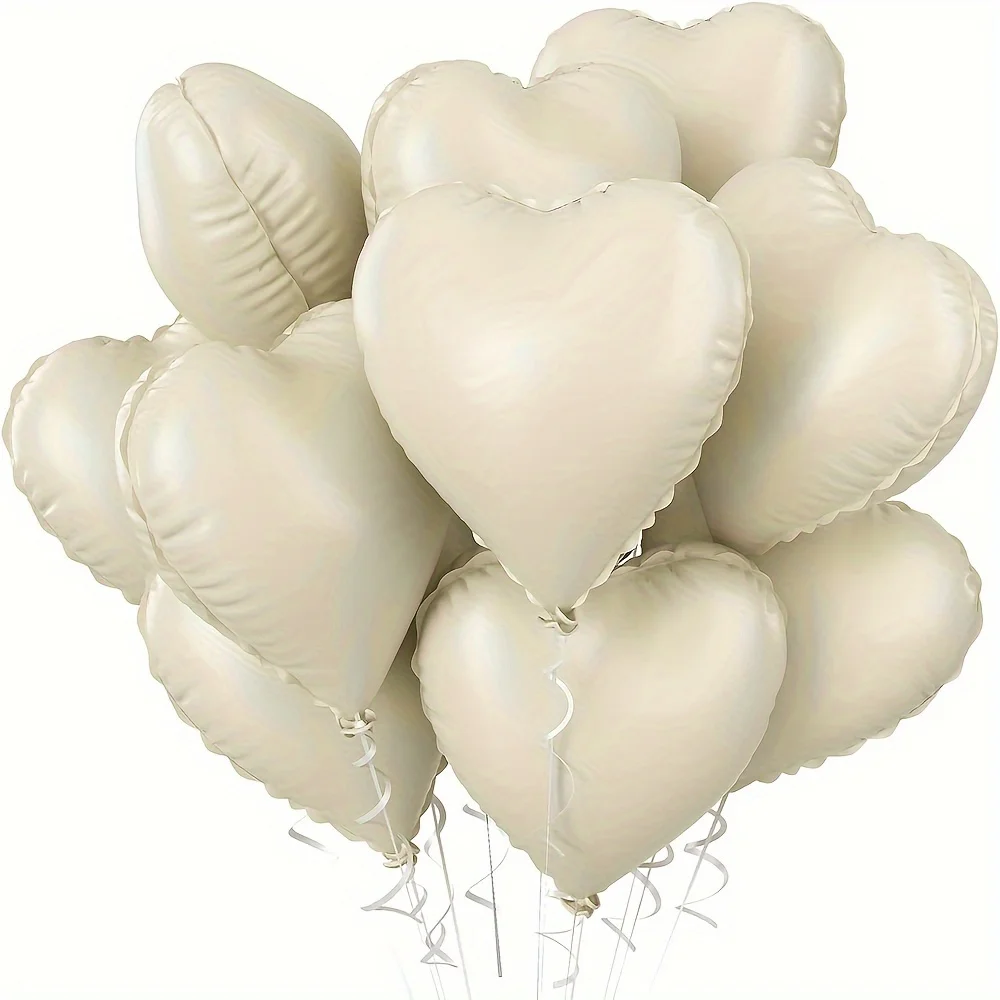 10-teiliges 18-Zoll-Herz-Aluminiumfolien-Luftballons-Set – Dekorationszubehör für Geburtstag, Valentinstag, Hochzeit, Jahrestag, Party