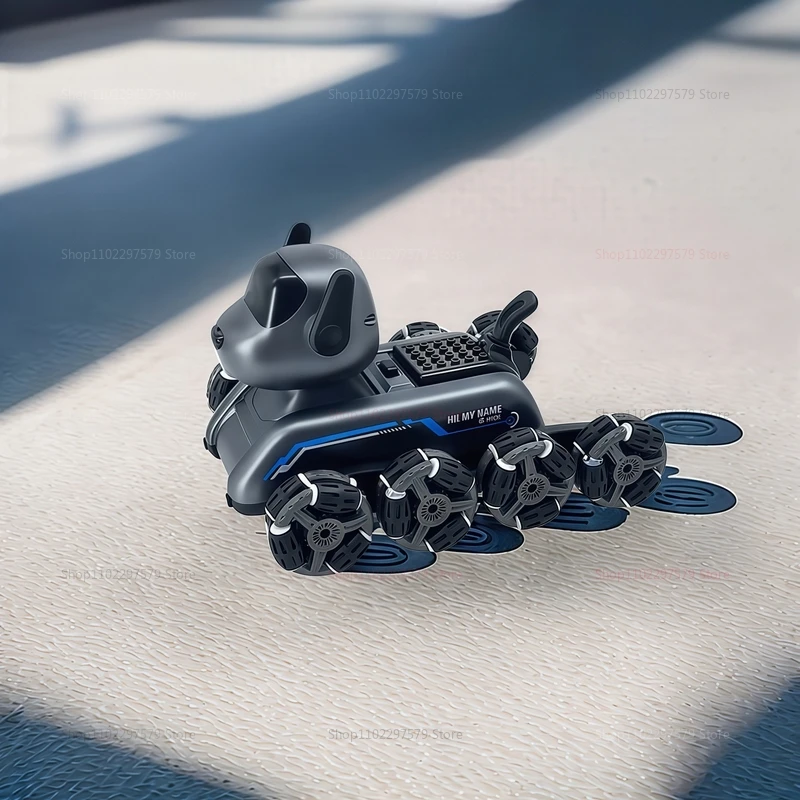 S50 RC حيلة ثمانية عجلات الميكانيكية الكلب لفتة التعريفي تسلق تشوه لعبة كلب الصبي هدية للأطفال والحيوانات الأليفة