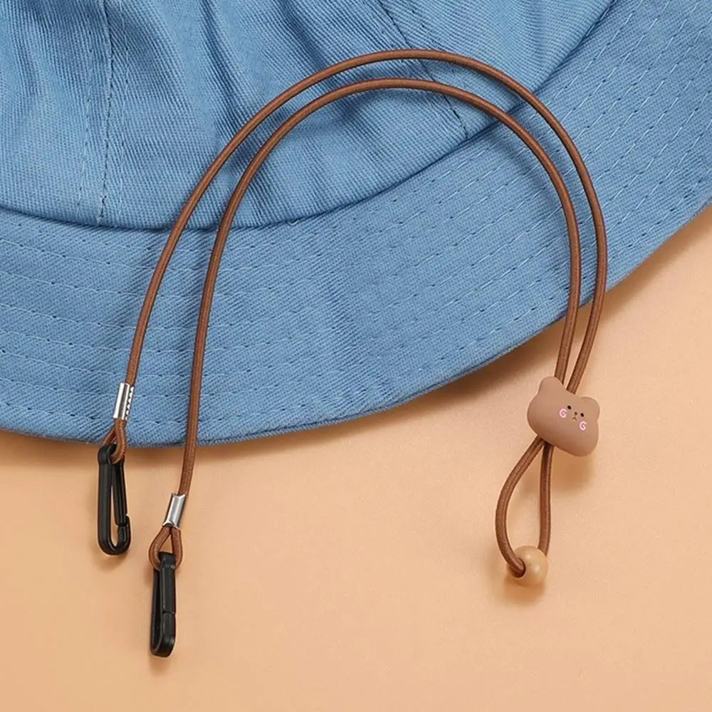 Cartoon Hook Clips Hat Retainer Anti-lost Elastic Windproof Hat Strap Cute Adjustable Hat Chin Cord Hat