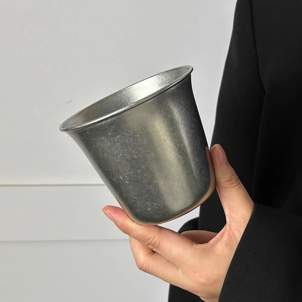 Stainless Steel Coffee Mug 300ml Food Grade Drop Resistant Retro Style Tea Cup Milk Water Mug for Office Home Kitchen Travel