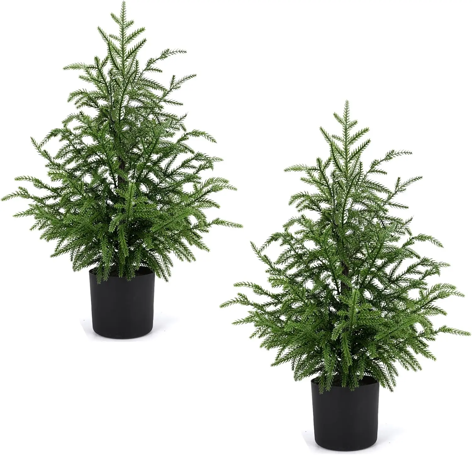 

2 Pack 24' Artificial Norfolk Pine Trees – Realistic Faux Christmas & Home Décor