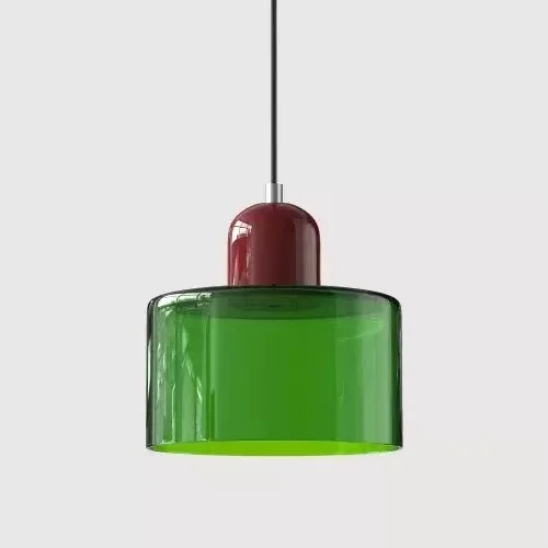 Vintage glas-in-lood kroonluchter klein nachtkastje eetkamerlamp E27 roze oranje groen wit decoratieve verlichtingsarmatuur voor thuis