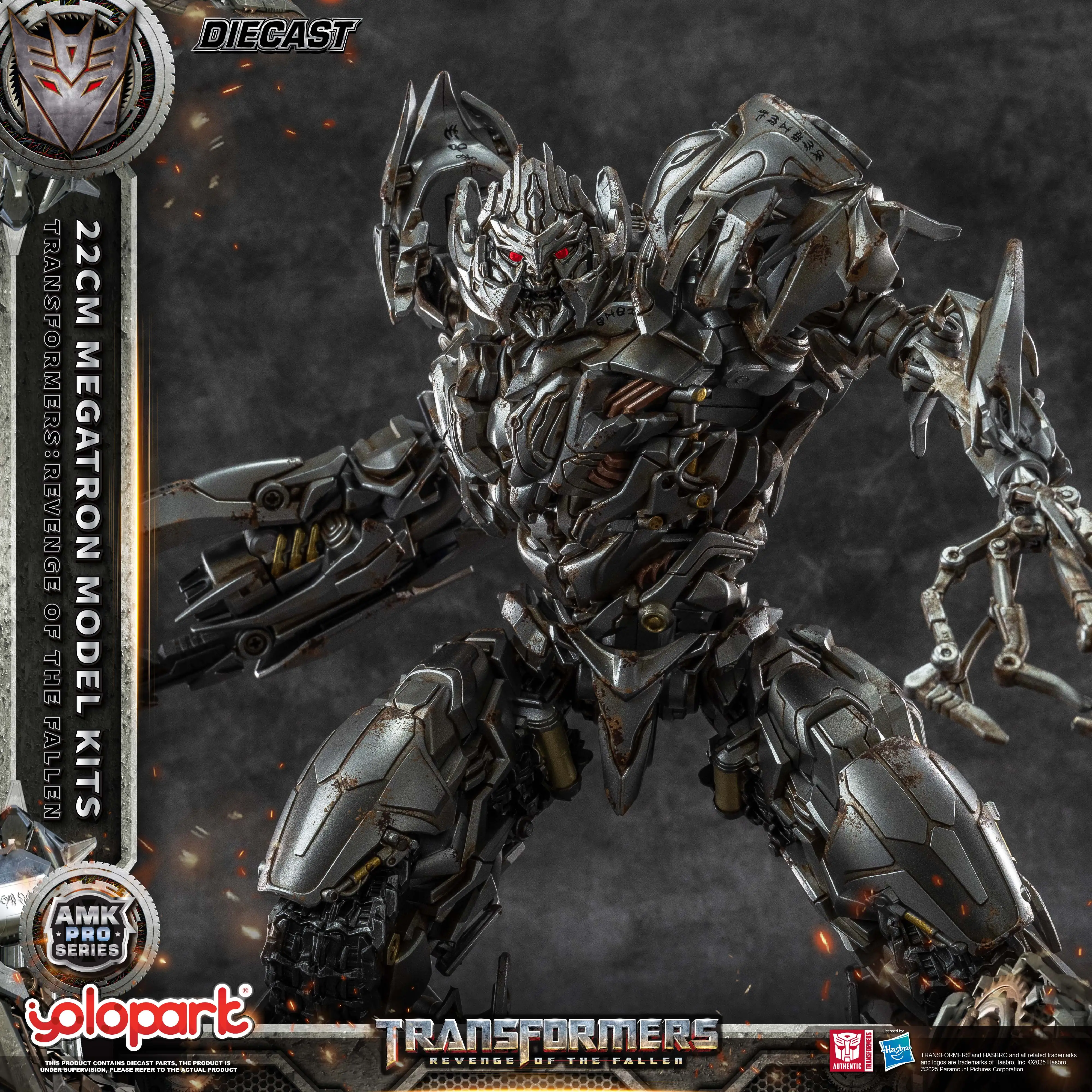 YOLOPARK 22 cm Megatron AMK PRO Serie Transformers Model: Revenge of the Fallen Model Kits Actiefiguren Speelgoed