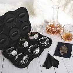 Watch Travel Case Portable 1/2/3/6 Slot Watch Storage Organizer Shock Resistant Wrist Smart Watch Zippered Watch Container Box