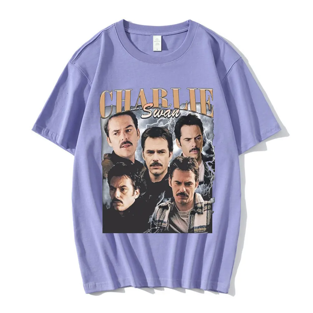 Team Charlie Swan T Shirt Billy Burke Graphic Printed Tshirts Men Women Cotton Short Sleeve Oversized Tee Shirt Vintage Clothing