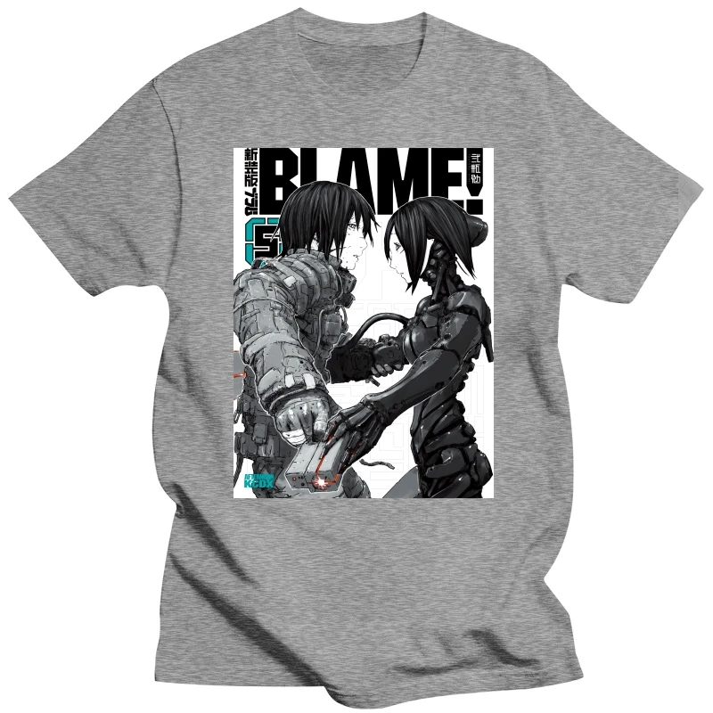 Japanese anime Manga Blame Zuru T Shirt Men Short Sleeved  Streetwear T-shirt Sidonia Heavy Industries Tee Nihei Tsutomu Tops