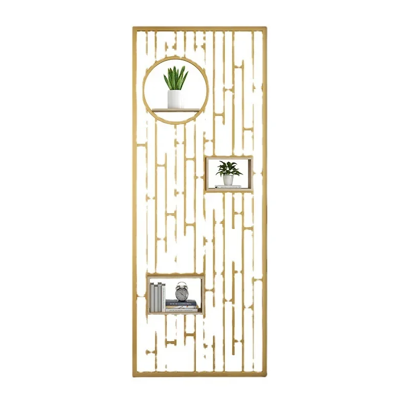 

Nordic metal screen partition, living room light luxury wrought iron grille simple entrance