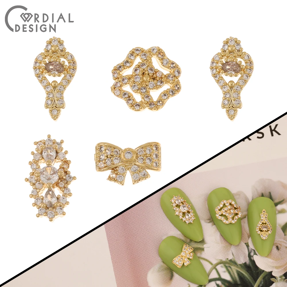 

Cordial Design 50 шт. различные формы/кубический циркон/ювелирные изделия и компоненты/DIY аксессуары для ногтей/натуральное позолота