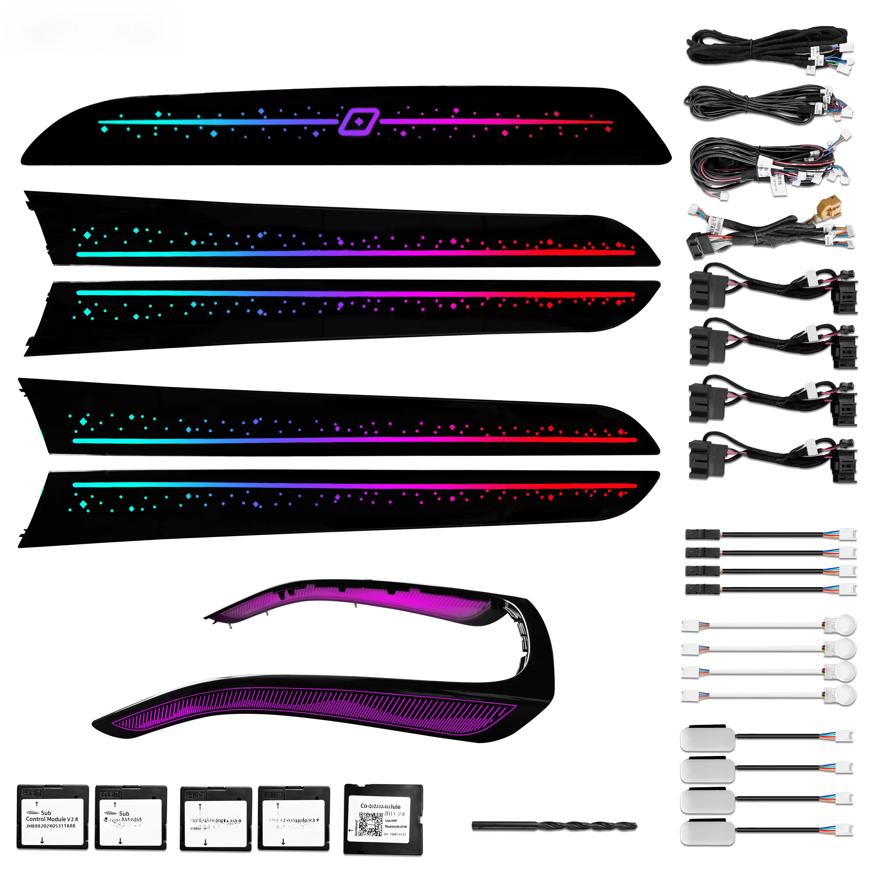 ICarsin for Audi A4 A5 Q5 Ambient Light 64 Colors Star Sky Ambient Light Dynamic Symphony Auto Interior Lighting Upgrade Kit