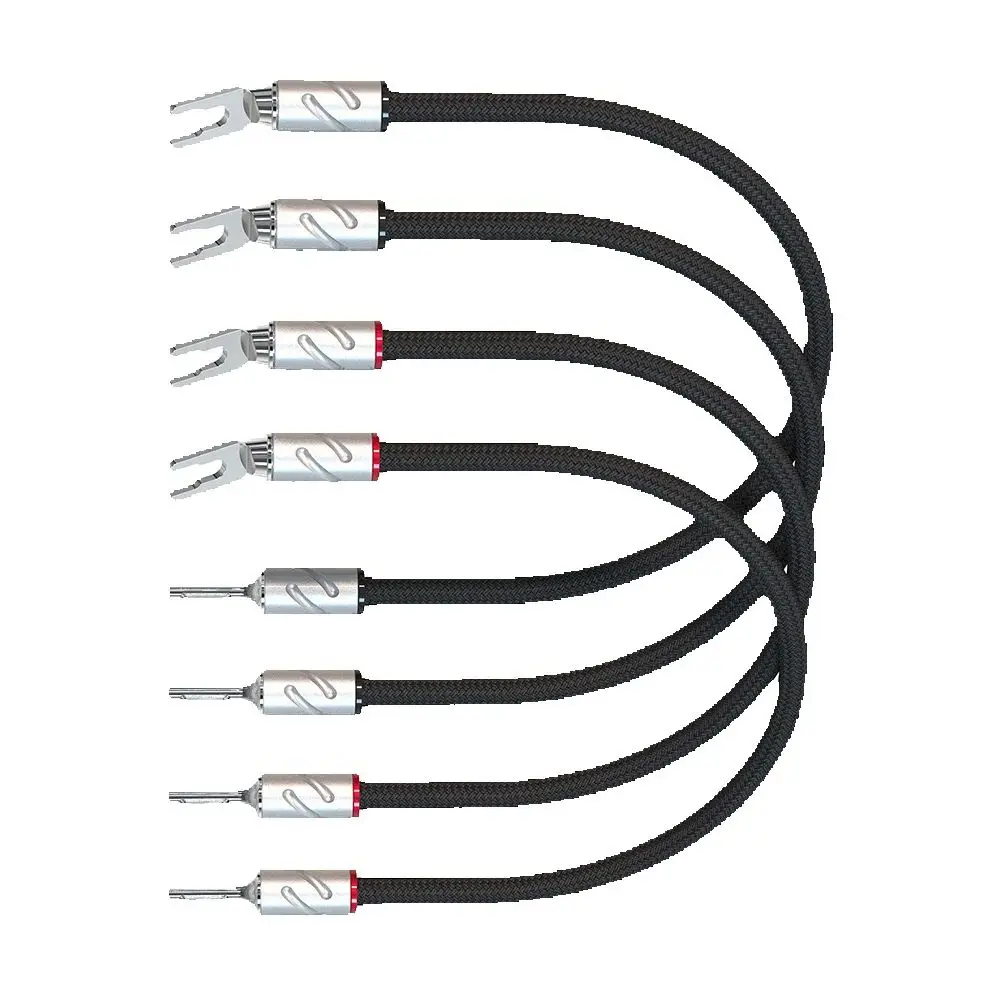 

Monosaudio Eclipse series Pure Silver Speaker Jumper Cable hi-end Silver Bridge Wire with Y spade to Y spade Connector Plug jack