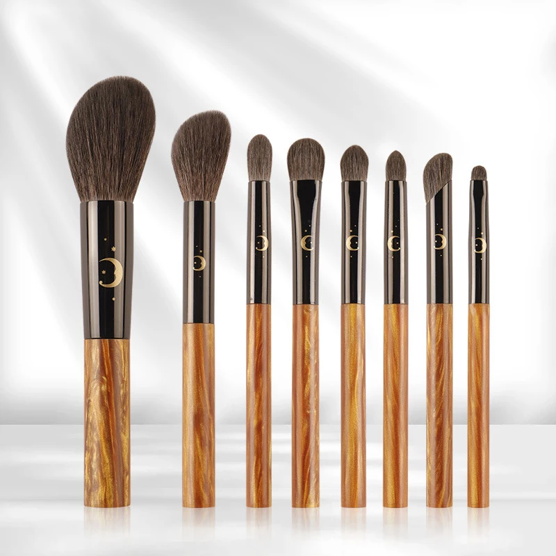 

animal hair 8 or 7 makeup brush set brush resin handle Powder nose shadow eye shadow brush makeup products