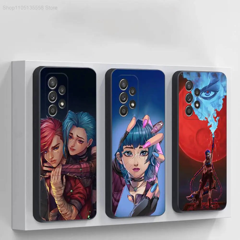 

Anime Arcane Jinx Vi Phone Case For Samsung S 25,24,23,22,30,21,10,9,Ultra,Plus,Lite,FE,4,5G Black Soft Case