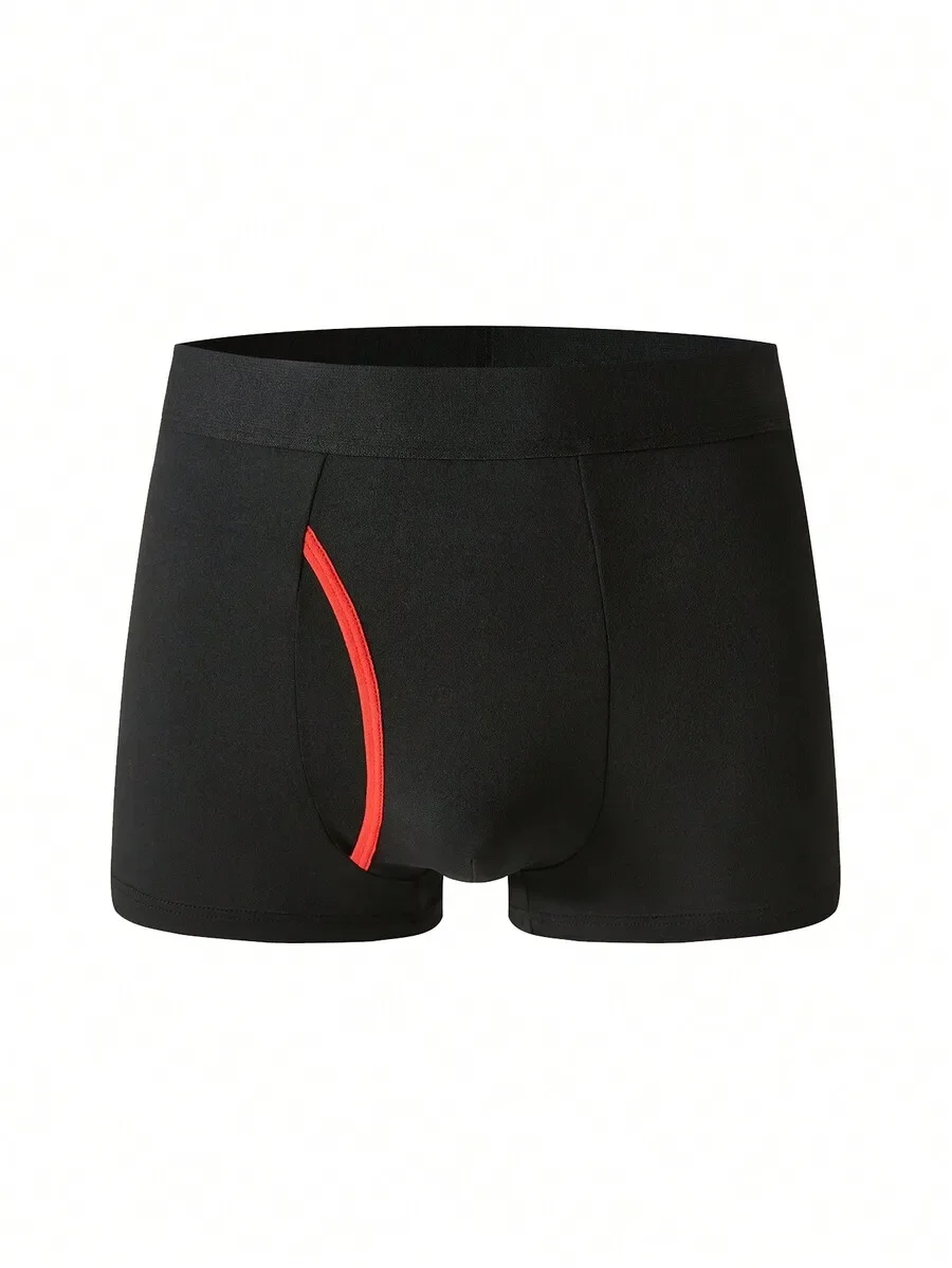 

Mens Black Briefs With Red Contrast Piping Comfortable Underwear