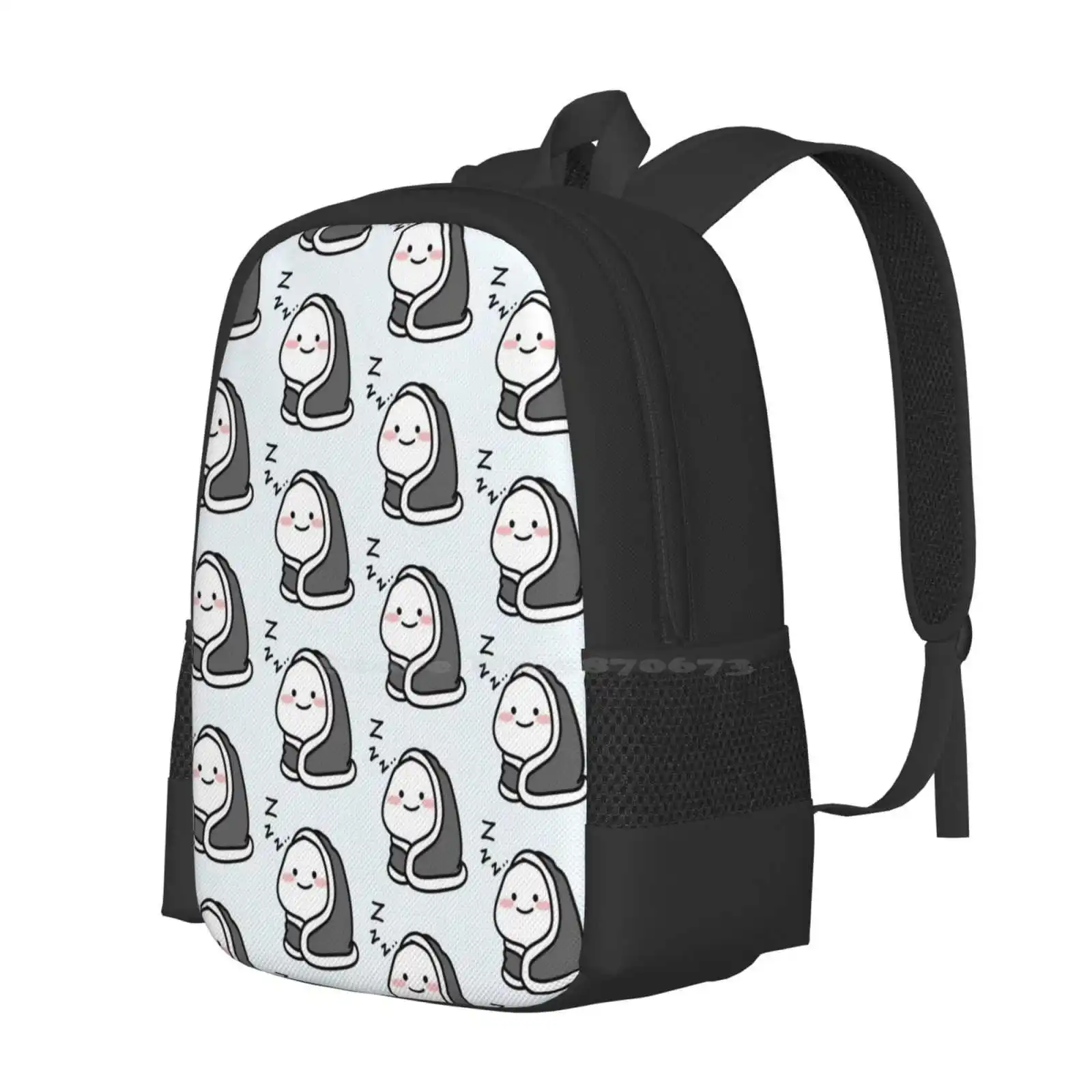 Sleepy Quby Hot Sale Schoolbag Backpack Fashion Bags Quby Cute Character Sleepy Cutie Kawaii Blush Smile White Fat