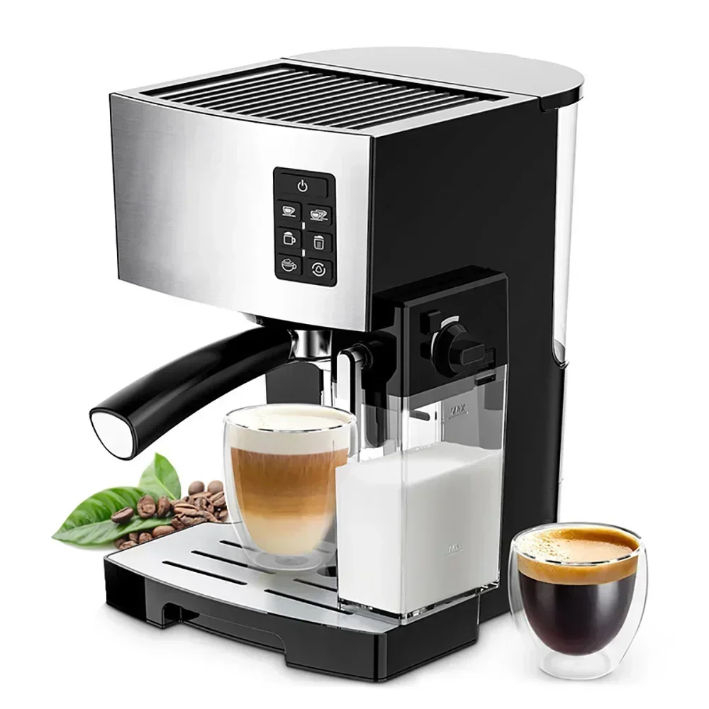 panic buying 19 Bar Coffee Machine Home Use Electric Frother Make Milk Foam Full Automatic Espresso Coffee Machine JS-100