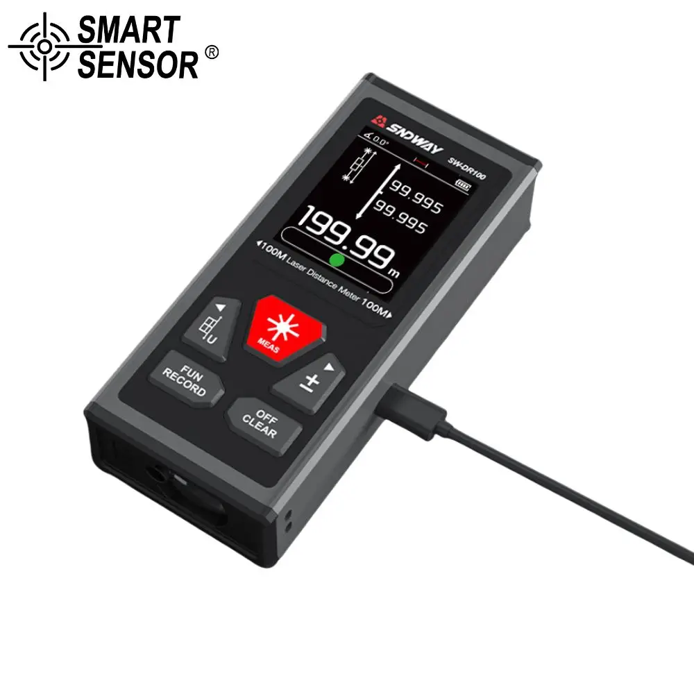 SNDWAY Bidirectional Laser Distance Meter Bilateral Laser Rangefinder Trena Laser Tape Measure Construction Ruler