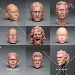 In Stock Unpainted 1/6 Head Sculpt Korea China American Character Carving Fit 12'' Male Female Soldier Action Figure Body Dolls
