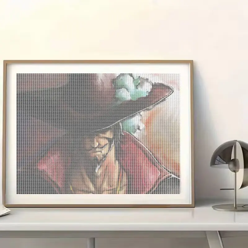 1PC Kit Lukisan Berlian Dracule Mihawk, Seni Permata Kristal DIY 5D Karakter Anime One Piece Full Drill, Penjahat Berlengan Pedang Dewasa