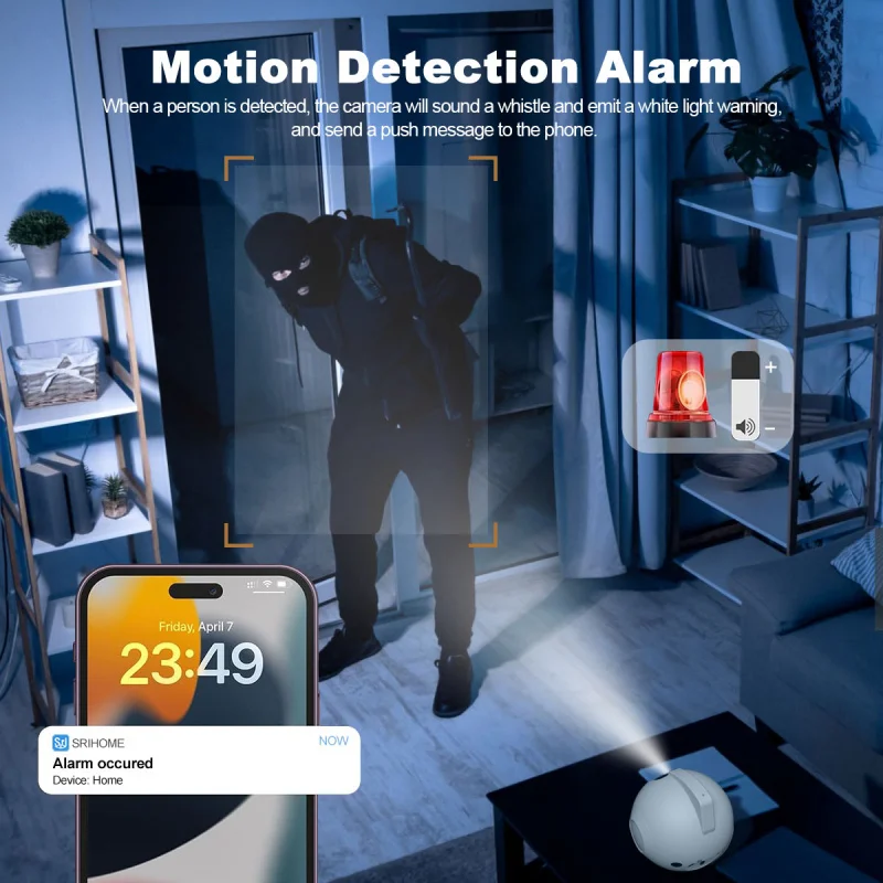 

4MP AI Pet Robot Camera 360° WiFi, Movable Indoor Pet Cam with Laser Toy, Motion Detection & 2-Way Talk for Cats/Dogs