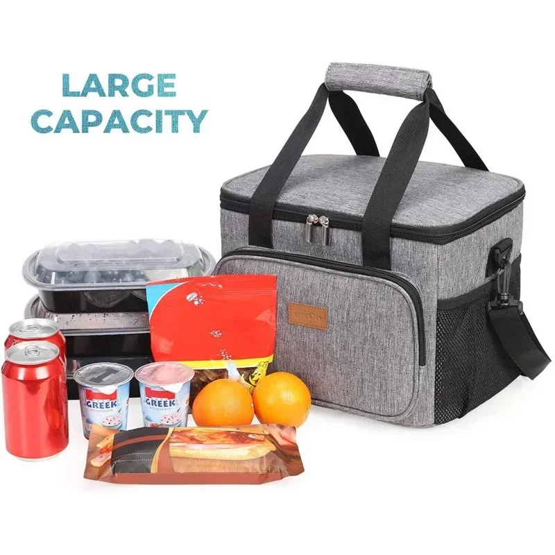 15L Lifewit Large Lunch Bag Insulated Lunch Box Soft Cooler Cooling Tote for Adult Men Women Black  Lunch Bags for Men