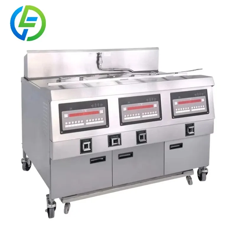 Customized Electric Automatic Computer Control  Frying Machine with Built-in Filter System