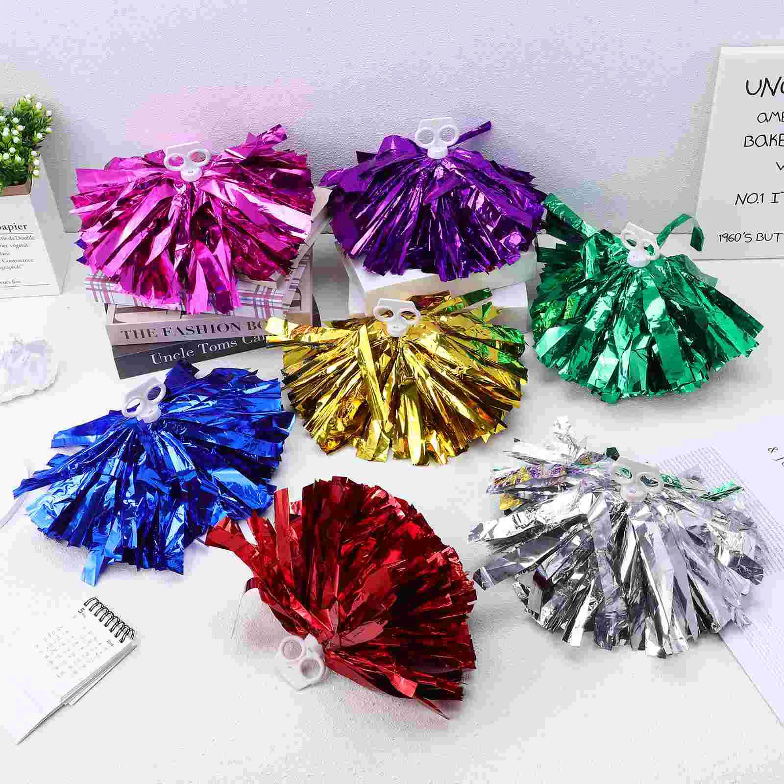 7 Paar Cheerleading-Blumenball-Pompons für Sportveranstaltungen, Partys, Gastgeschenke für Haustiere für Cheerleader-Pompons