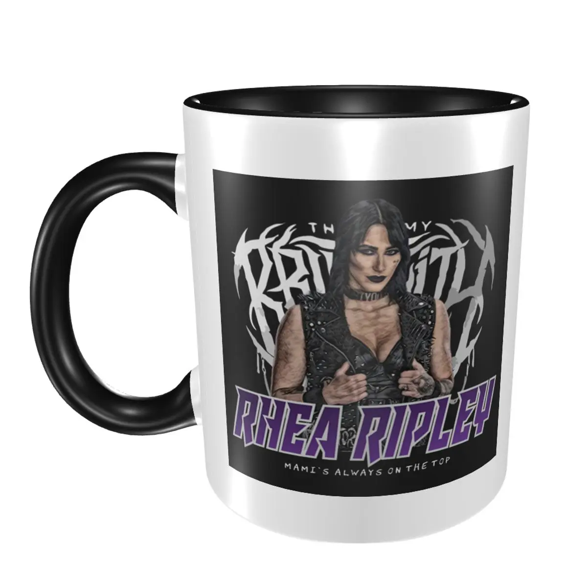 

Rhea Ripley Mami's On Top Mug Funny Ceramic Coffee Cups Tea Mugs Milk Cup Drinkware Gifts for Woman Man