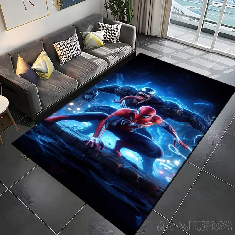 Disney Spiderman Anti-slip Large Area Rug Carpets 80x120cm Decor for Bathroom Kids Floor Mat Living Room Children's Bedroom Sofa