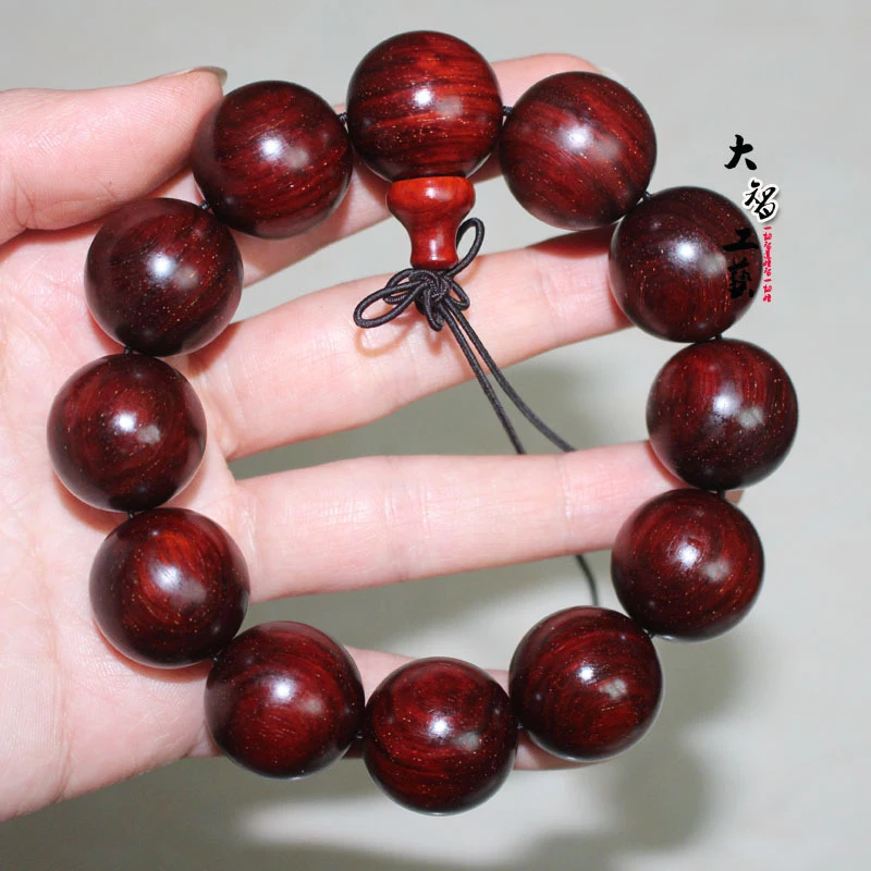 Golden Star Model Indian Rosewood Bead Bracelet 2.0 1.8 1.5 8mm Same Material with Smooth Grain Pattern