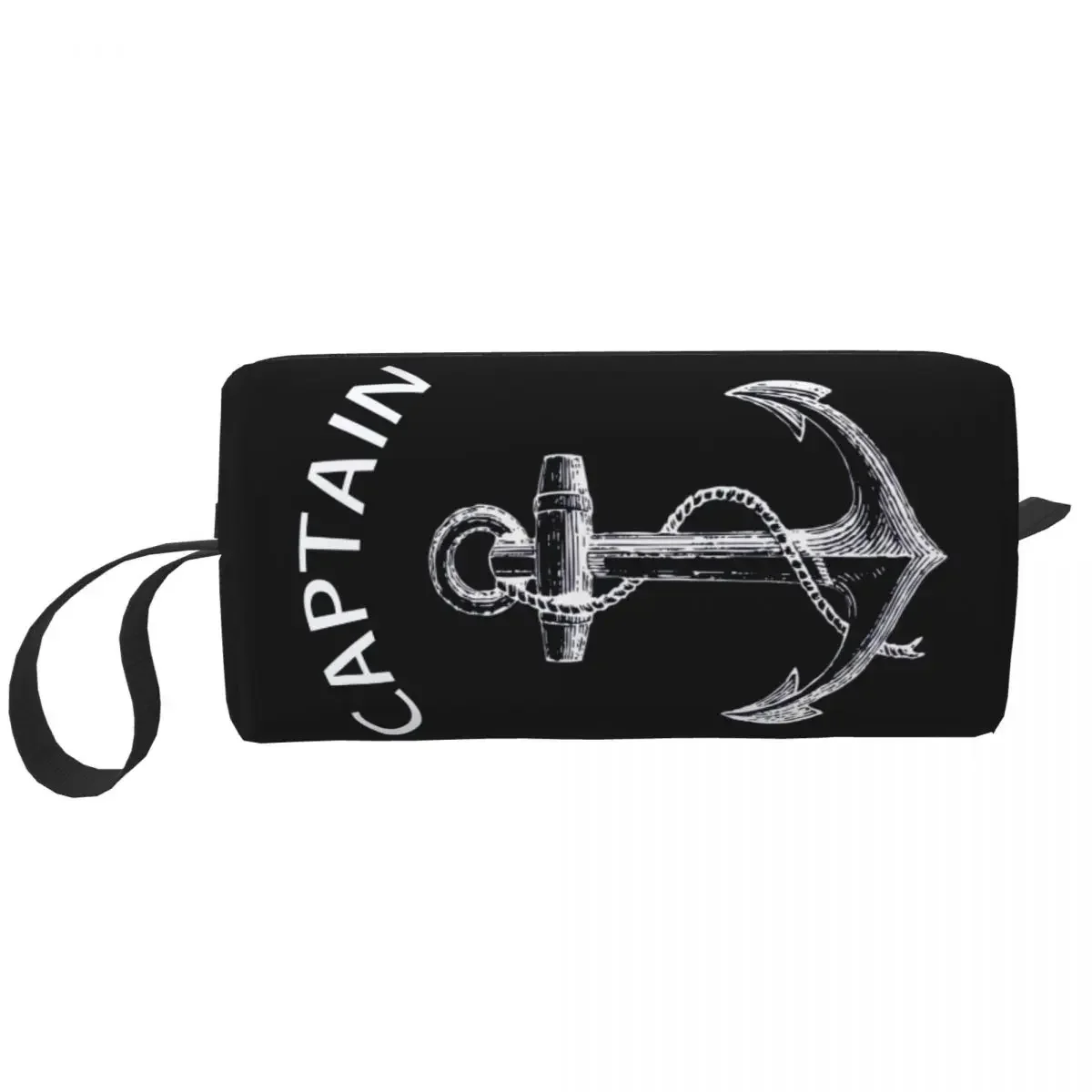 Captain Anchor Cosmetic Bag Women Fashion Large Capacity Nautical Sailor Adventure Makeup Case Beauty Storage Toiletry Bags