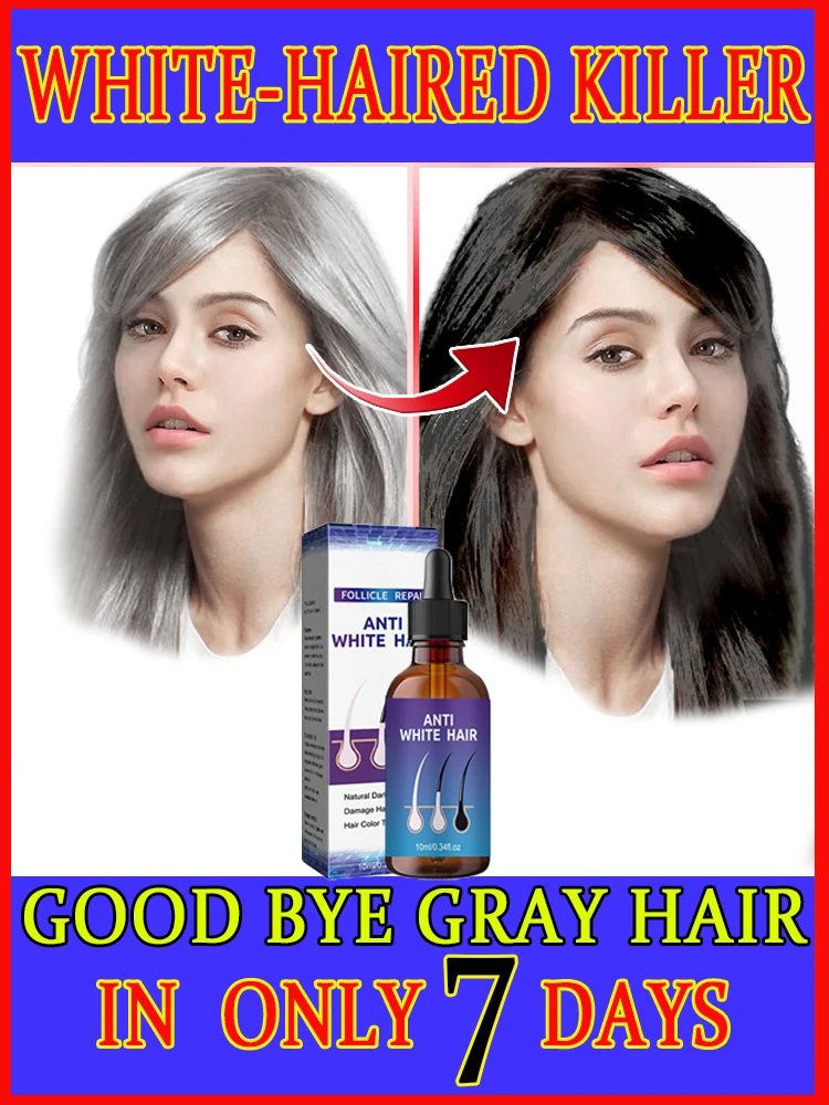 Black hair liquid removes grey hair in old age Natural anti-white ahair effective for natural ahair color and restore black