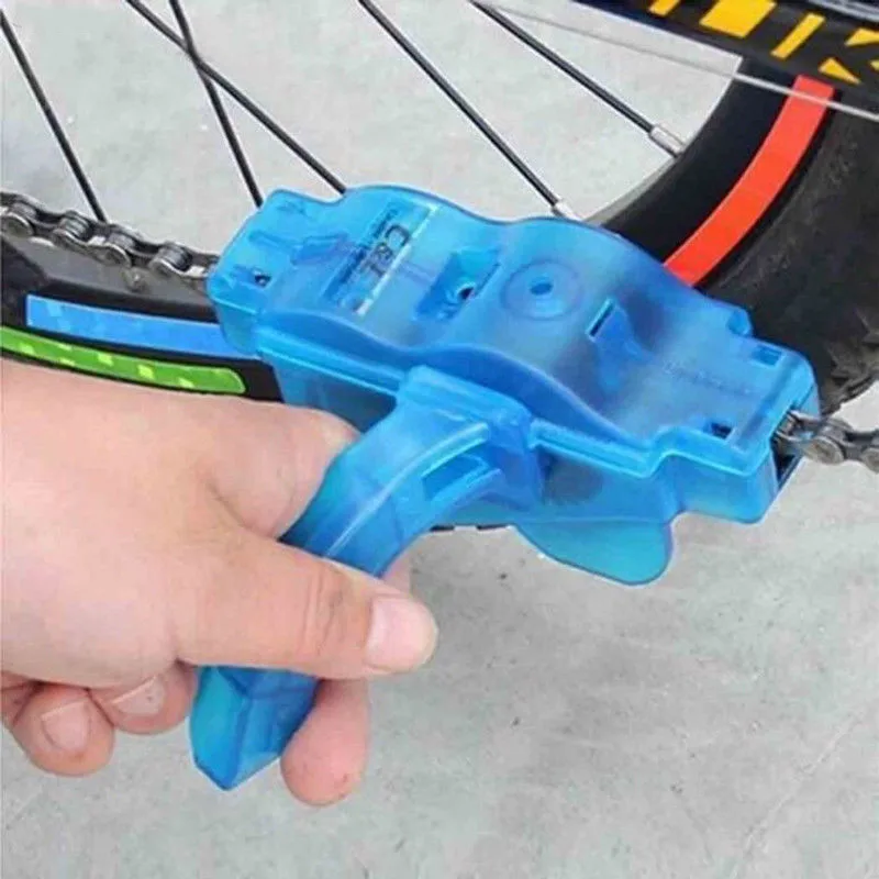 360 Degrees Bicycle Chain Cleaner Gear Transmission Bike Scrubber Wash Tool Mountain Cycling Cleaning Kit Outdoor Accessory