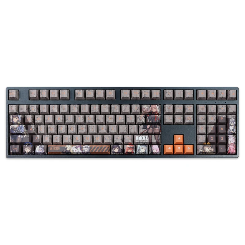 108 Toetsen/Set Nikke: de Godin Van De Overwinning Pbt Anime Games Keycaps Voor Diy Mx Schakelaar Mechanische Gaming Toetsenbord