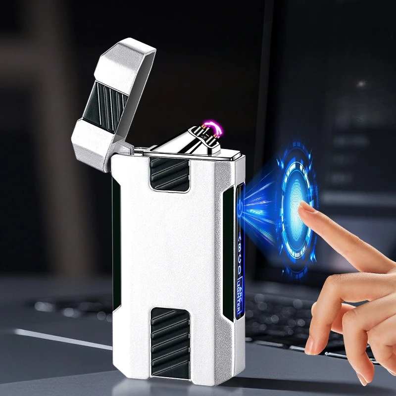 

New Dual Arc Charging Lighter Windproof Cigarette Lighter Creative Personal Touch Sensing Smoking Accessories Cigarette Lighter