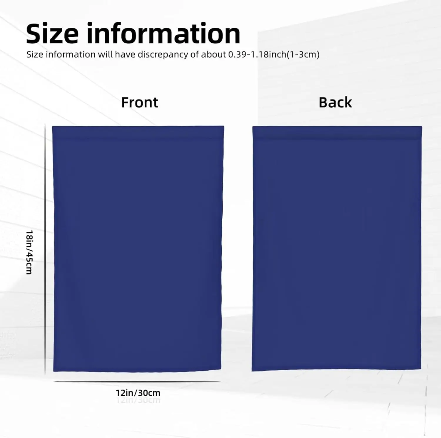 Garden Flag Solid Color Plain Navy Blue Pure Polyester Double Sided Banner Outdoor Outside Yard Flag Decoration 12