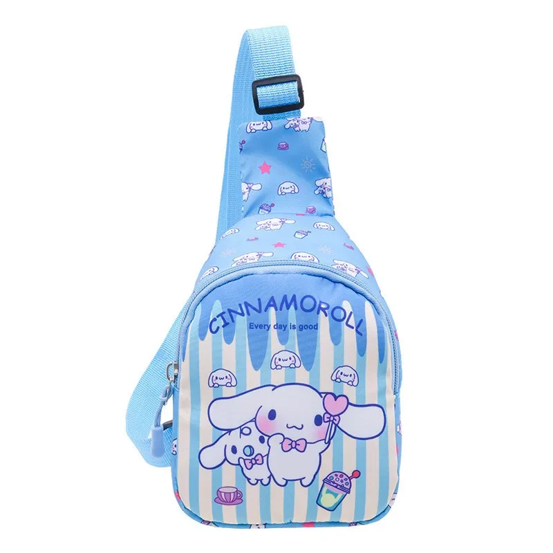 Cinnamoroll Chest Bag Kawaii Sanrio Crossbody Bags Kuromi My Melody Messenger Shoulder Handbag for Women Travel Sport Toys Girls