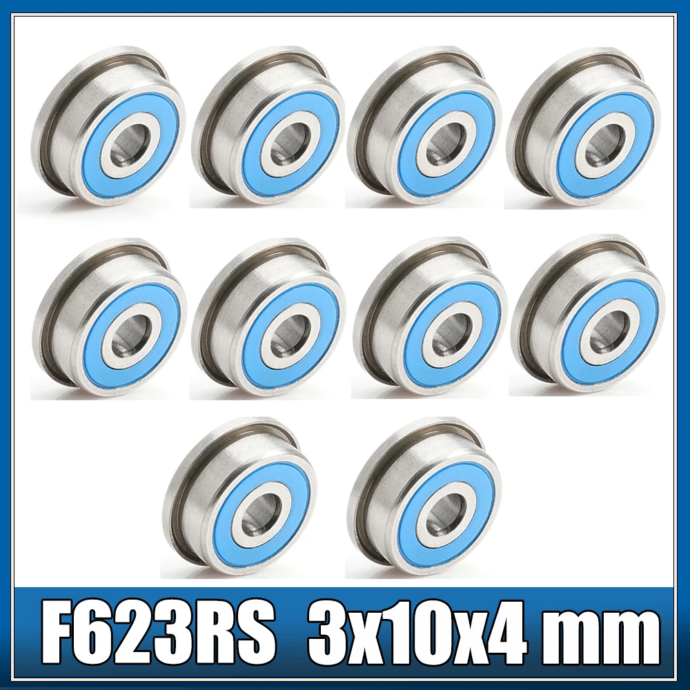 F623RS Łożysko 3*10*4 mm ABEC-7 10 szt., F623-2RS Łożyska kulkowe kołnierzowe do ruchu VORON 0, zastosowanie w napędach A/B Idlers XY Joint